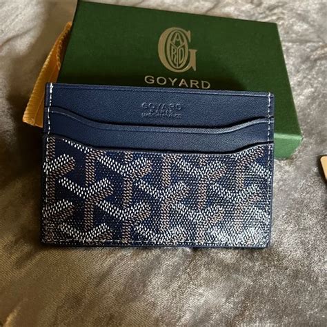 goyard blue wallet|goyard saint sulpice card wallet.